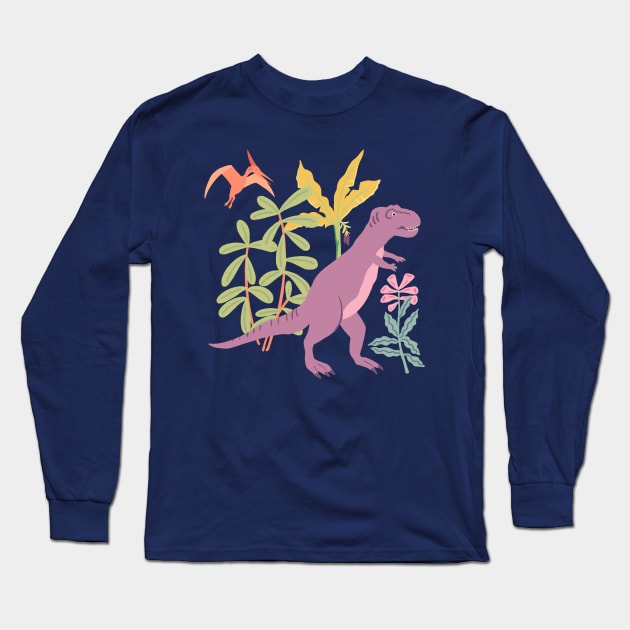 Dinosaur World Long Sleeve T-Shirt by Das Brooklyn